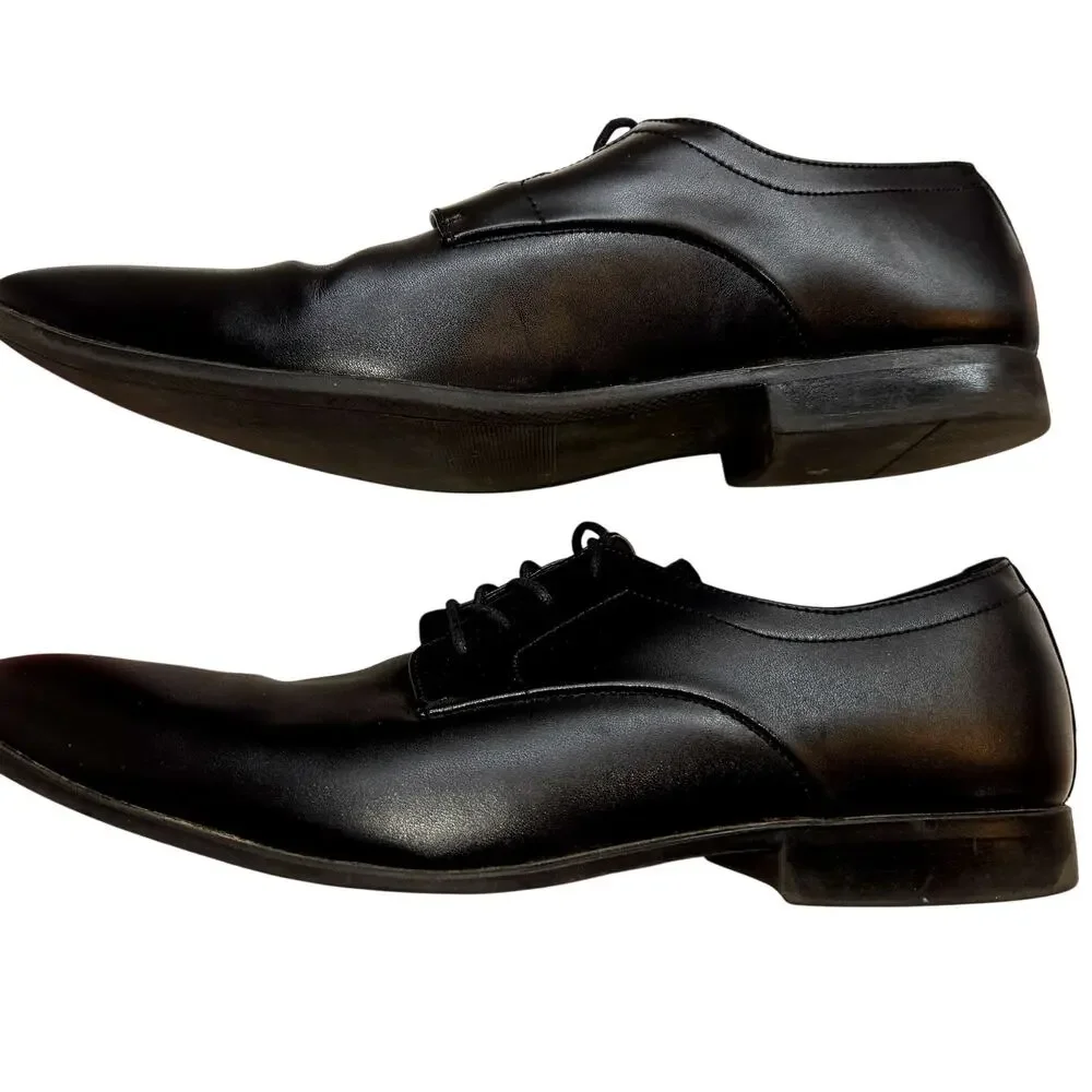 Calvin Klein 11 11M Black Lace Up Men's Dress Shoes Medium Width